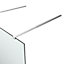 GoodHome Ledava Gloss Chrome Mirror Fixed Walk-in Front Walk-in shower panel (H)195cm (W)140cm