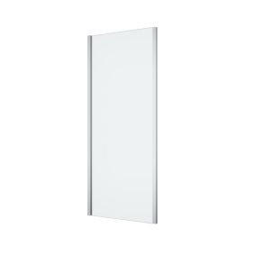 GoodHome Ledava Gloss Clear Fixed Side End panel (H)195cm (W)80cm