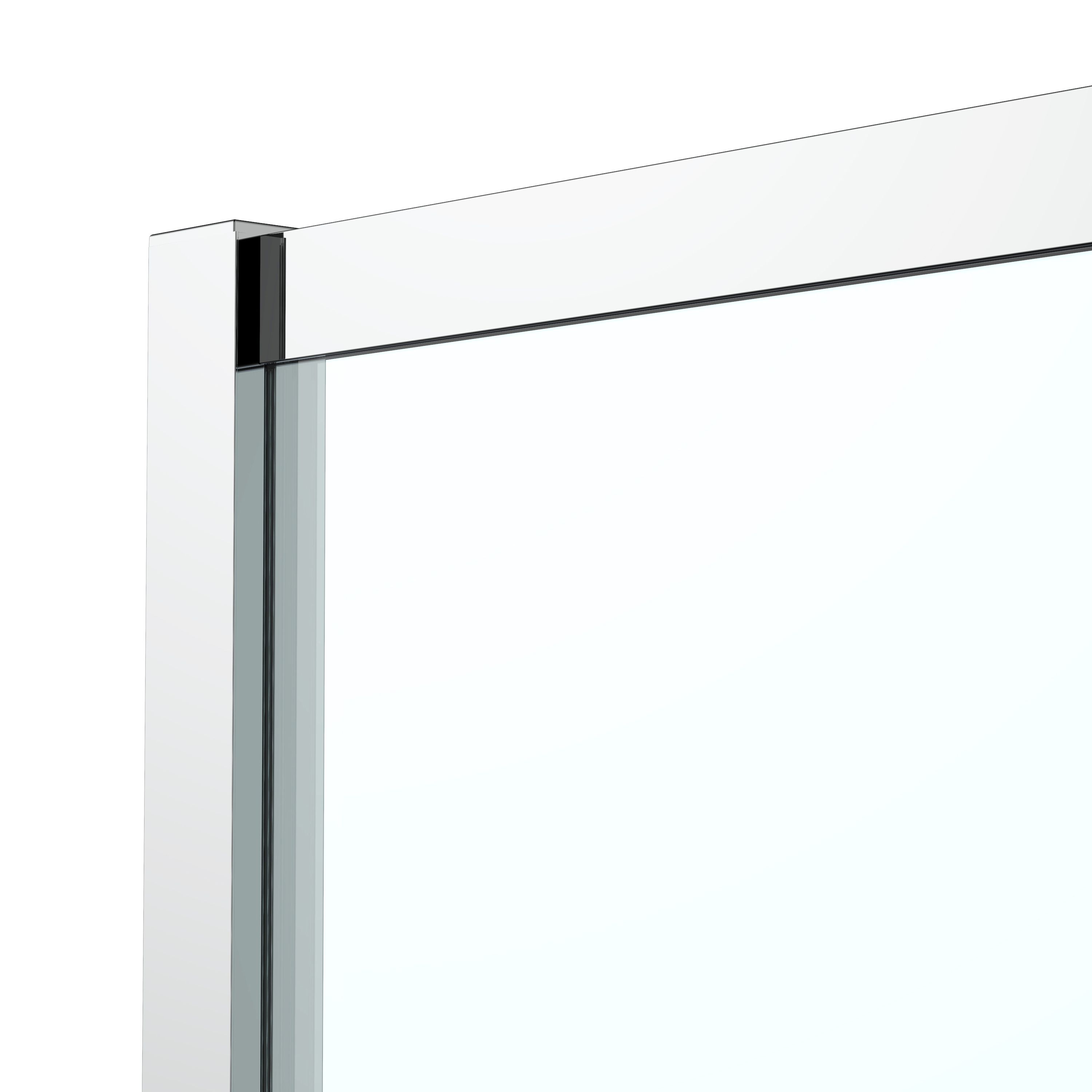 GoodHome Ledava Gloss Clear Fixed Side Shower panel (H)195cm (W)40cm