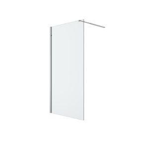 GoodHome Ledava Gloss Clear Fixed Walk-in Front Walk-in shower panel (H)195cm (W)100cm