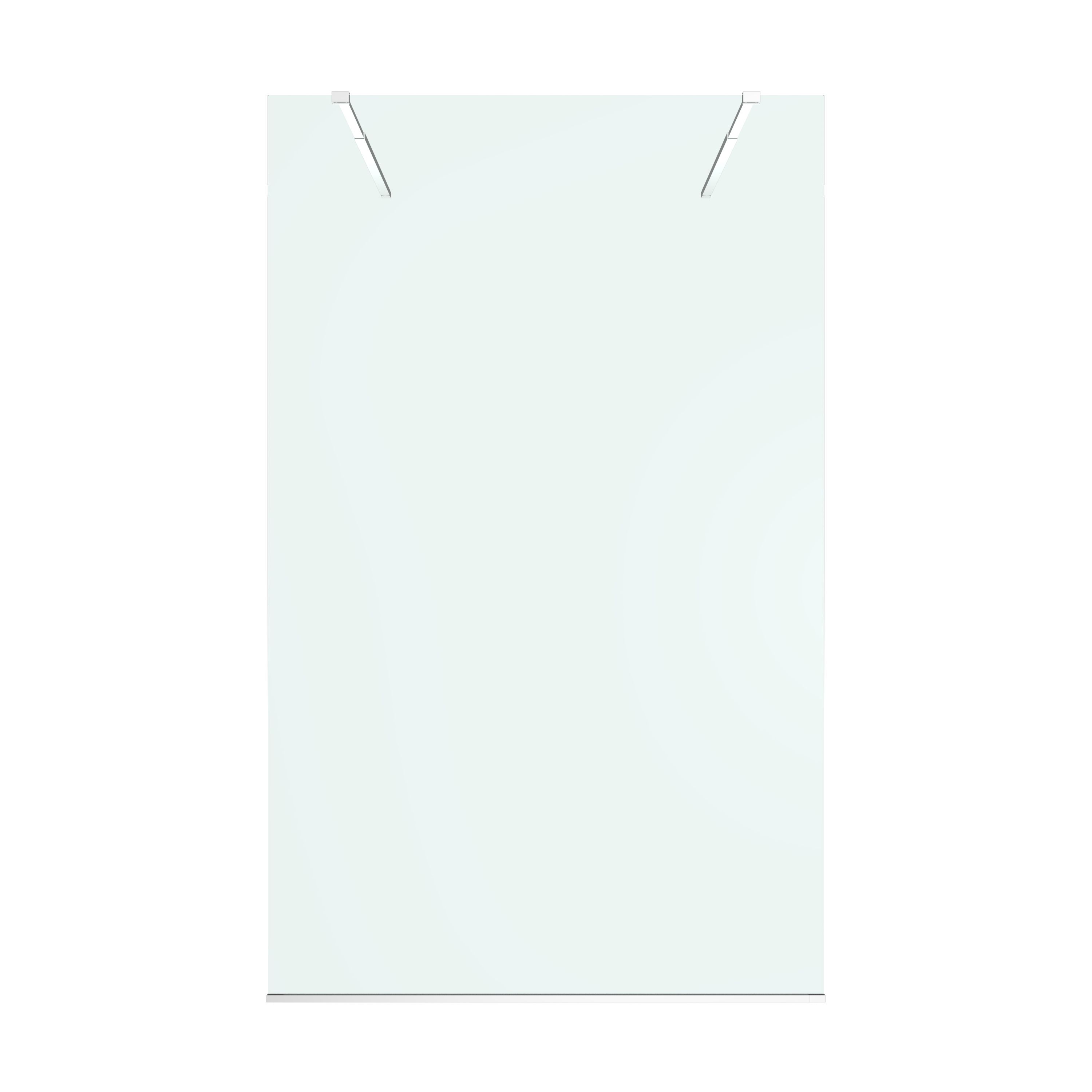 GoodHome Ledava Gloss Clear Fixed Walk-in Front Walk-in shower panel (H)195cm (W)140cm