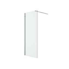 GoodHome Ledava Gloss Clear Fixed Walk-in Front Walk-in shower panel (H)195cm (W)80cm