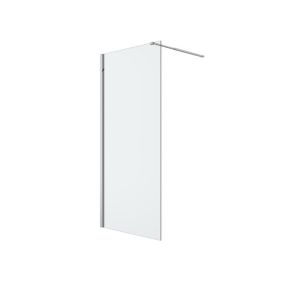 GoodHome Ledava Gloss Clear Fixed Walk-in Front Walk-in shower panel (H)195cm (W)90cm