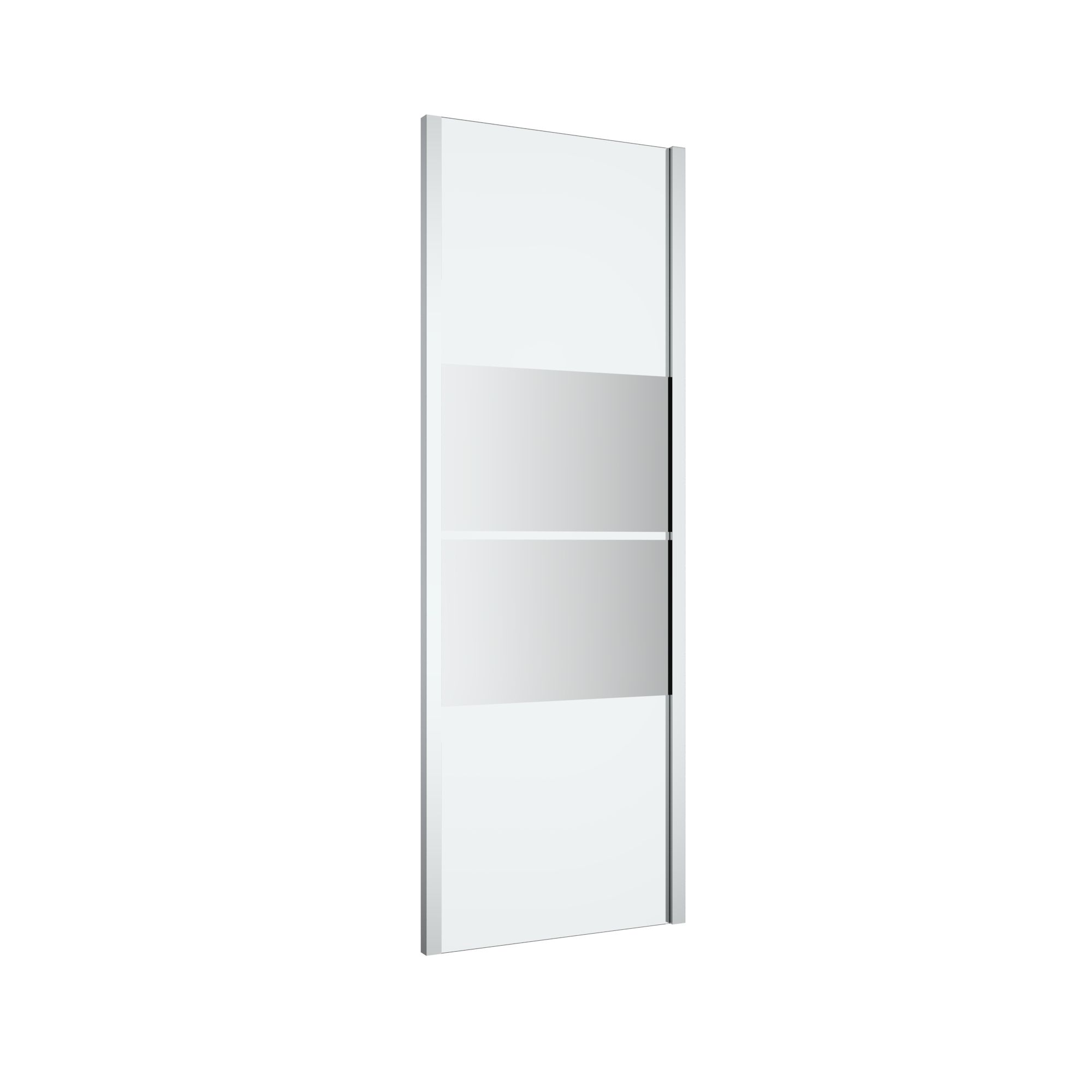 GoodHome Ledava Gloss Mirror Fixed Side End panel (H)195cm (W)70cm