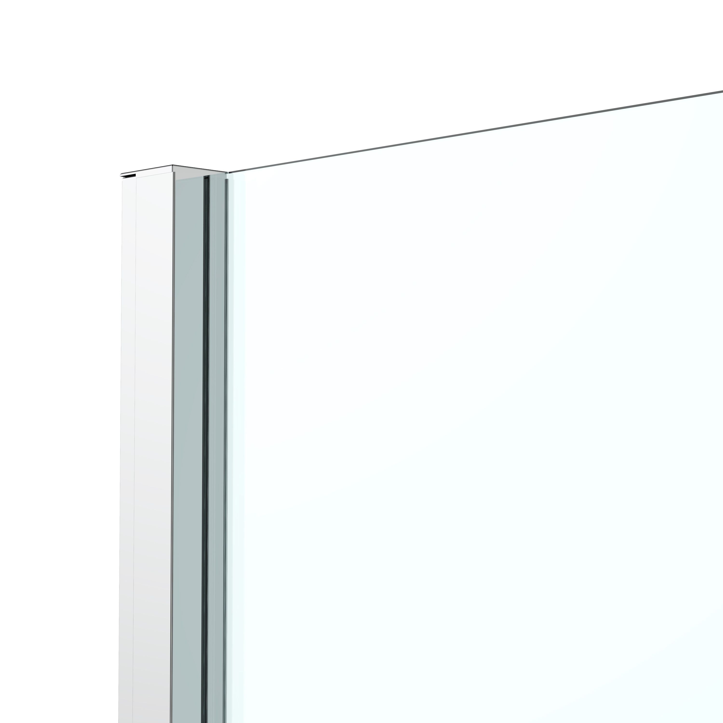 GoodHome Ledava Gloss Mirror Fixed Side End panel (H)195cm (W)70cm