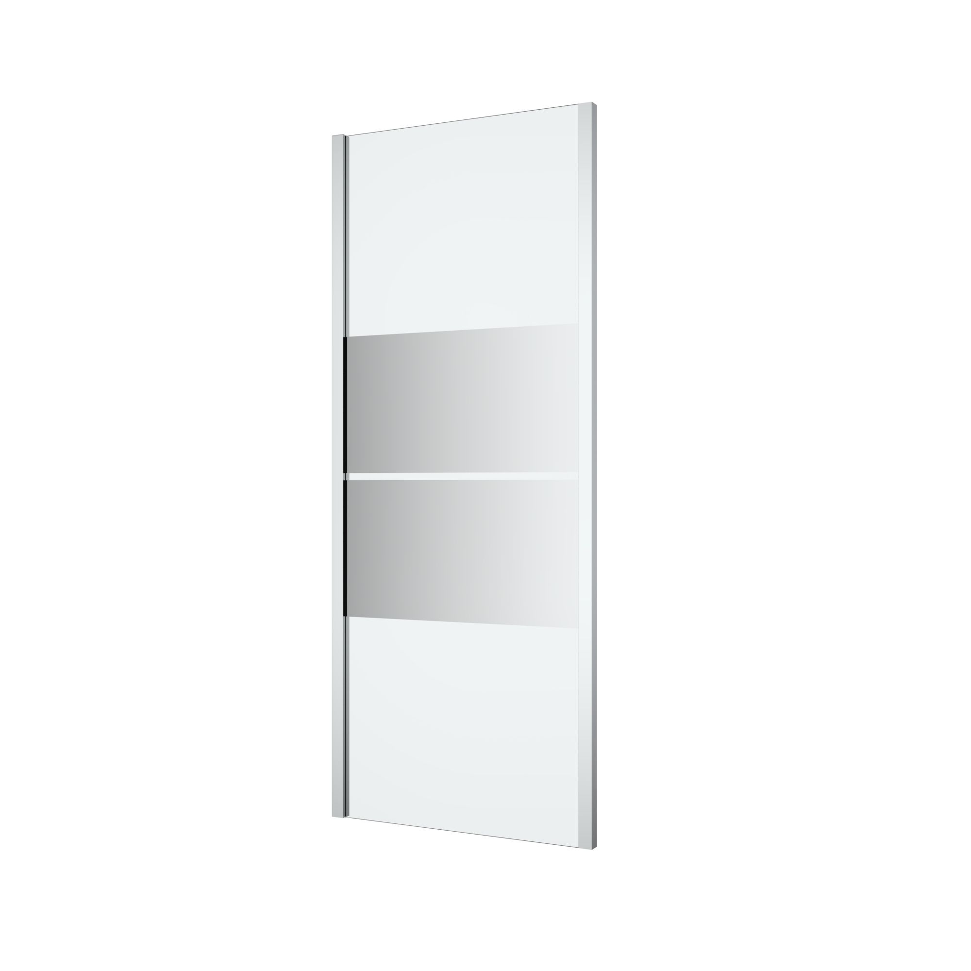 GoodHome Ledava Gloss Mirror Fixed Side End panel (H)195cm (W)80cm