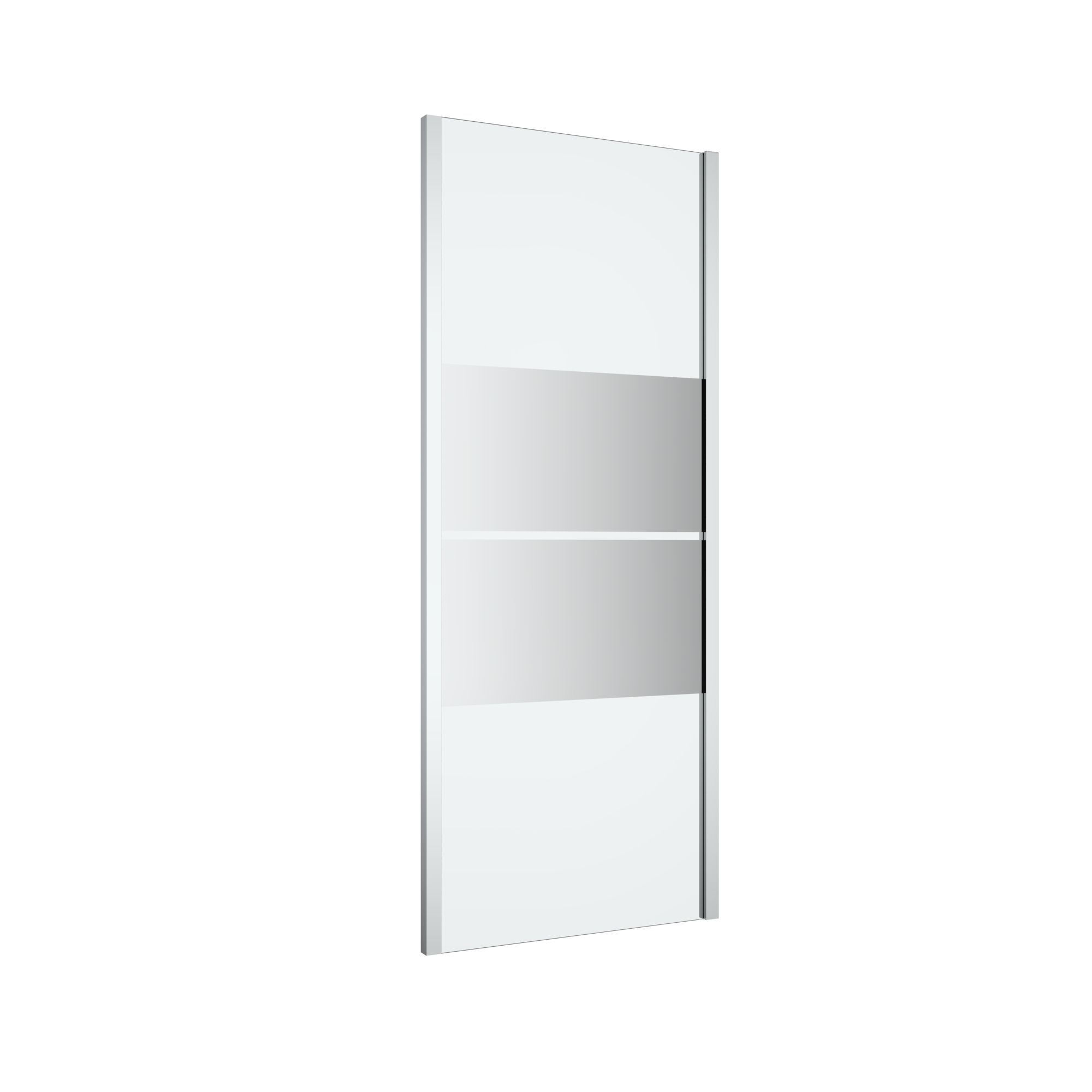 GoodHome Ledava Gloss Mirror Fixed Side End panel (H)195cm (W)80cm