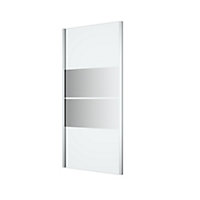 GoodHome Ledava Gloss Mirror Fixed Side End panel (H)195cm (W)90cm