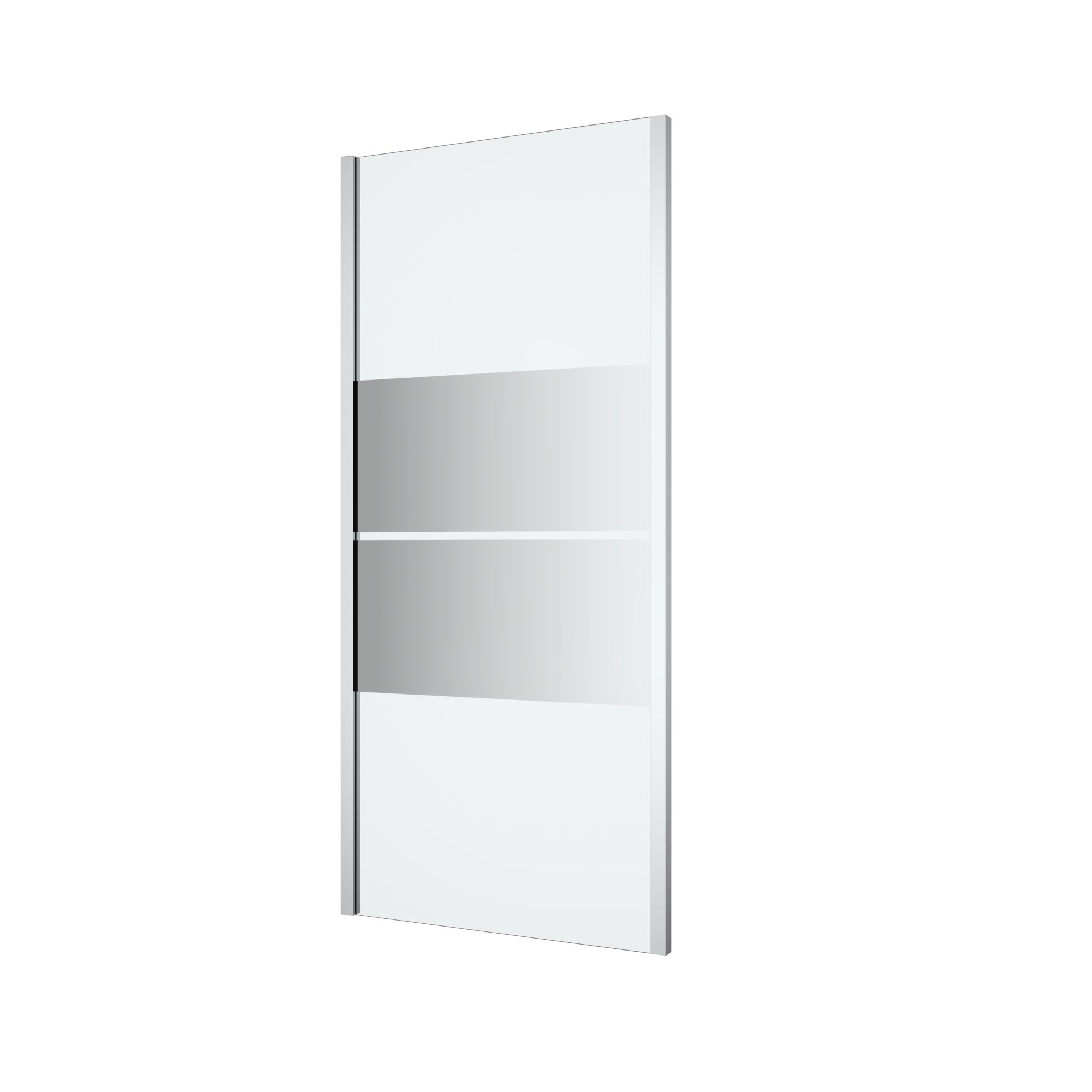 GoodHome Ledava Gloss Mirror Fixed Side End panel (H)195cm (W)90cm