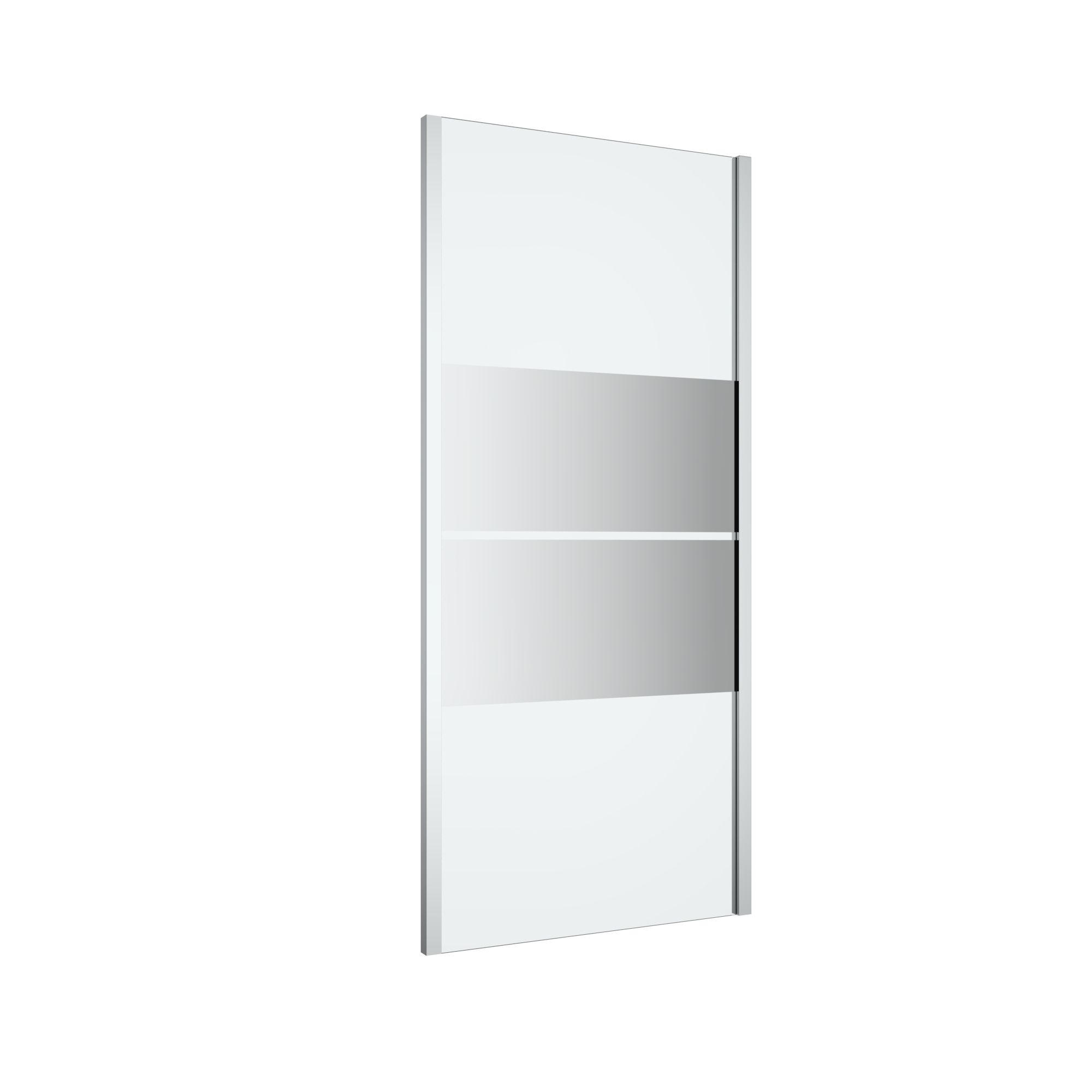 GoodHome Ledava Gloss Mirror Fixed Side End panel (H)195cm (W)90cm