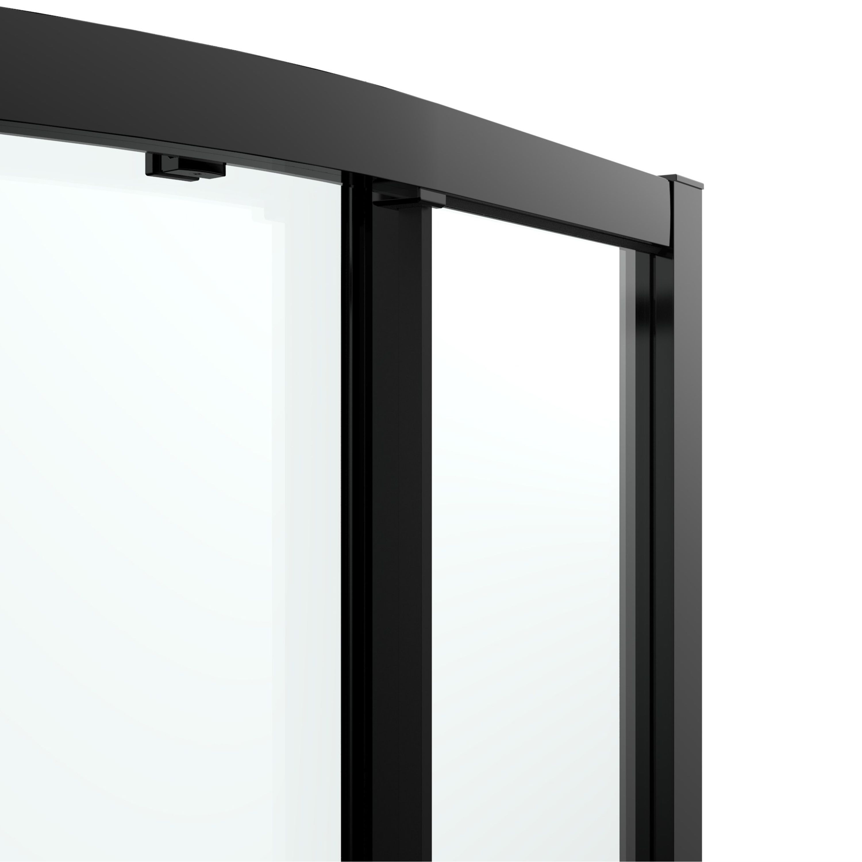 GoodHome Ledava Left-handed Offset quadrant Shower Enclosure & tray - Corner entry double sliding door (H)195cm (W)80cm (D)100cm