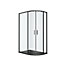GoodHome Ledava Left-handed Offset quadrant Shower Enclosure & tray - Corner entry double sliding door (H)195cm (W)80cm (D)120cm