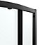 GoodHome Ledava Left-handed Offset quadrant Shower Enclosure & tray - Corner entry double sliding door (H)195cm (W)80cm (D)120cm