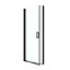 GoodHome Ledava Minimal frame Black Clear glass Pivot Shower Door (H)195cm (W)80cm