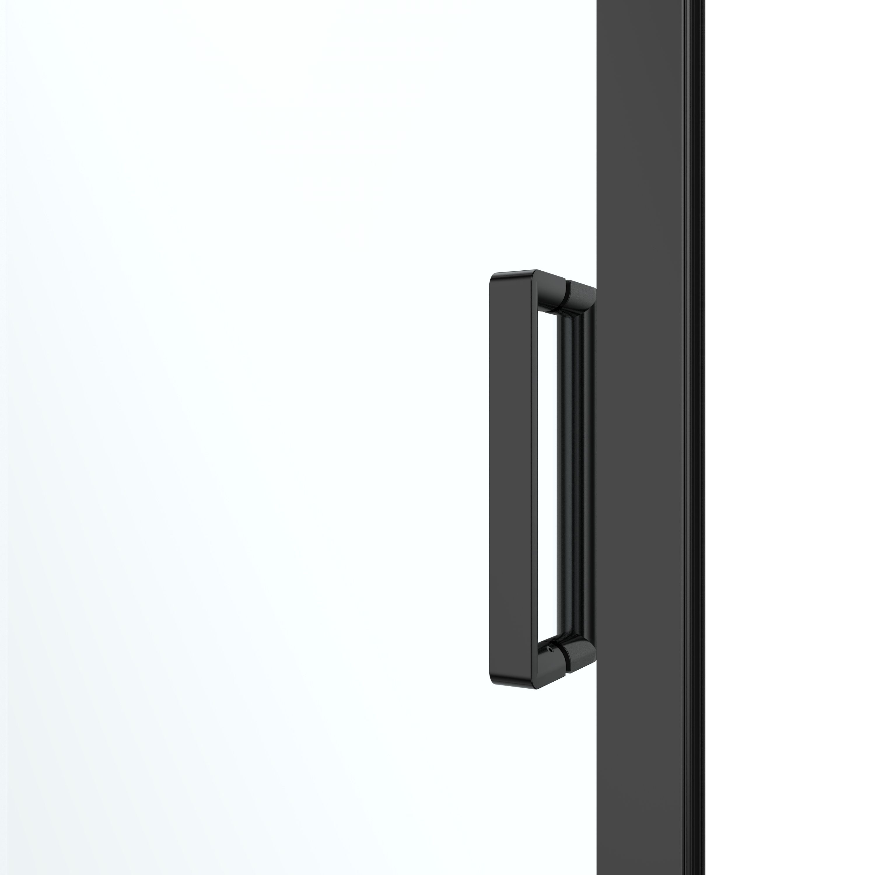 GoodHome Ledava Minimal frame Black Clear glass Sliding Shower Door (H)195cm (W)120cm