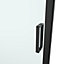 GoodHome Ledava Minimal frame Black Clear glass Sliding Shower Door (H)195cm (W)140cm