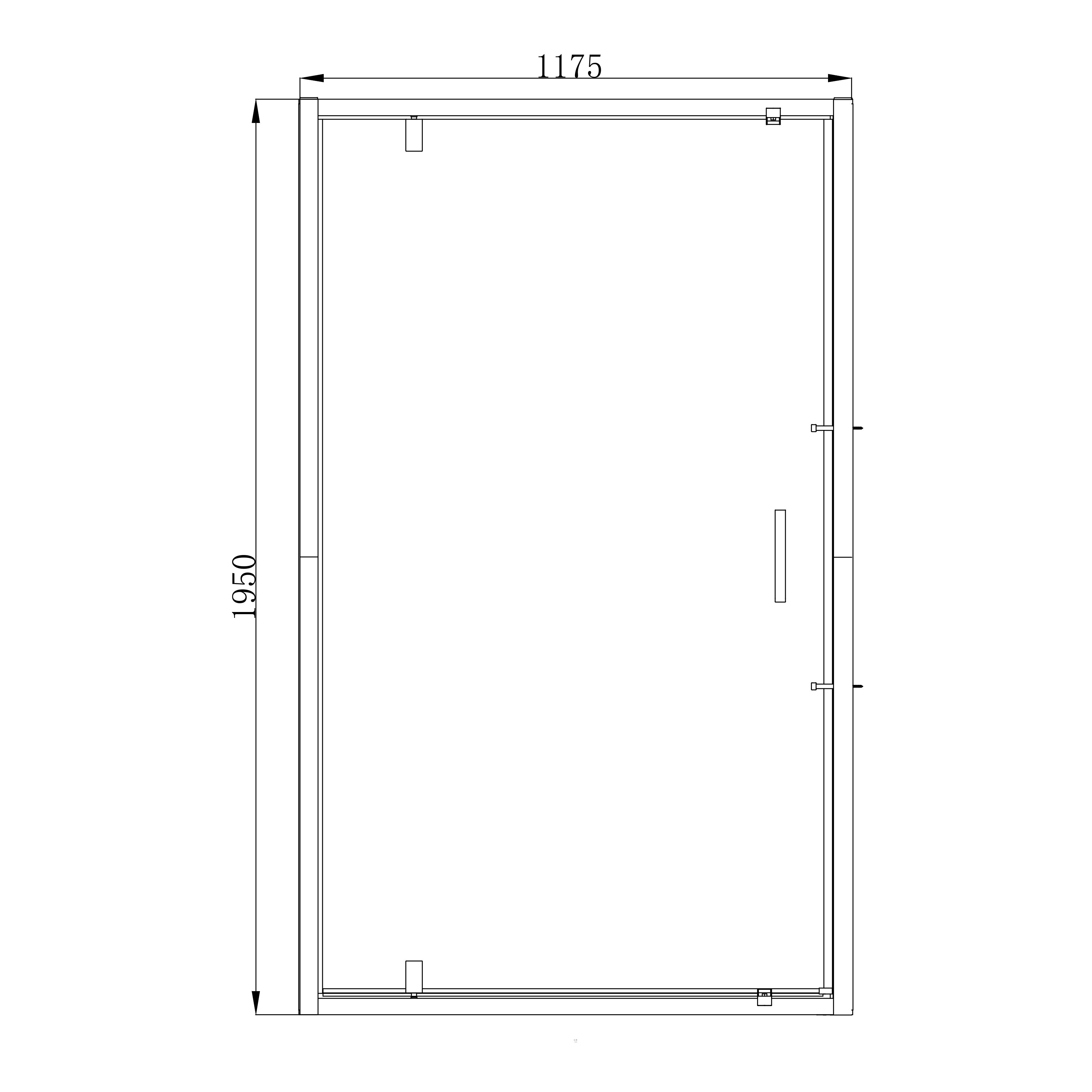 GoodHome Ledava Minimal frame Chrome effect Clear glass Half open pivot Shower Door (H)195cm (W)120cm