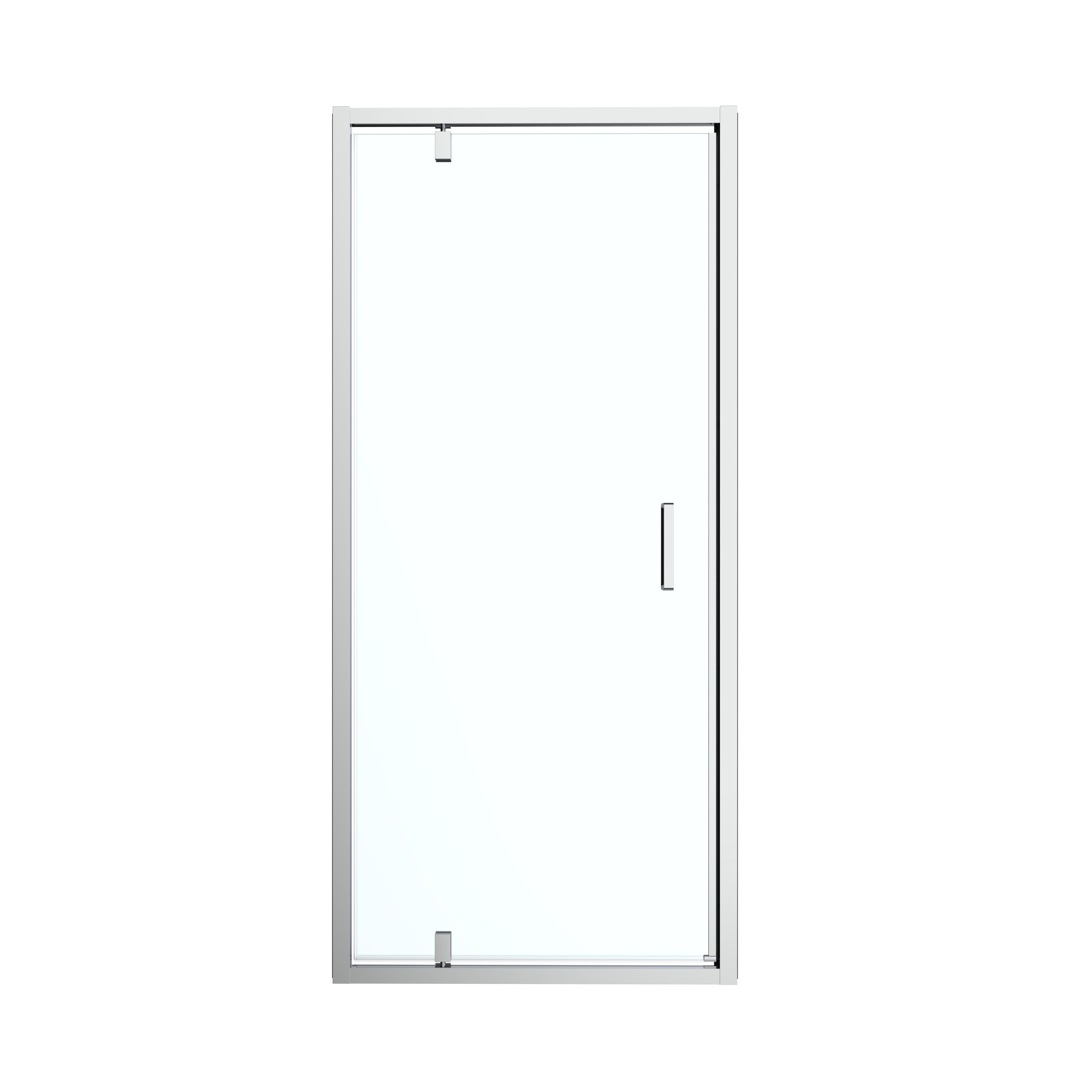 GoodHome Ledava Minimal frame Chrome effect Clear glass Half open pivot Shower Door (H)195cm (W)120cm