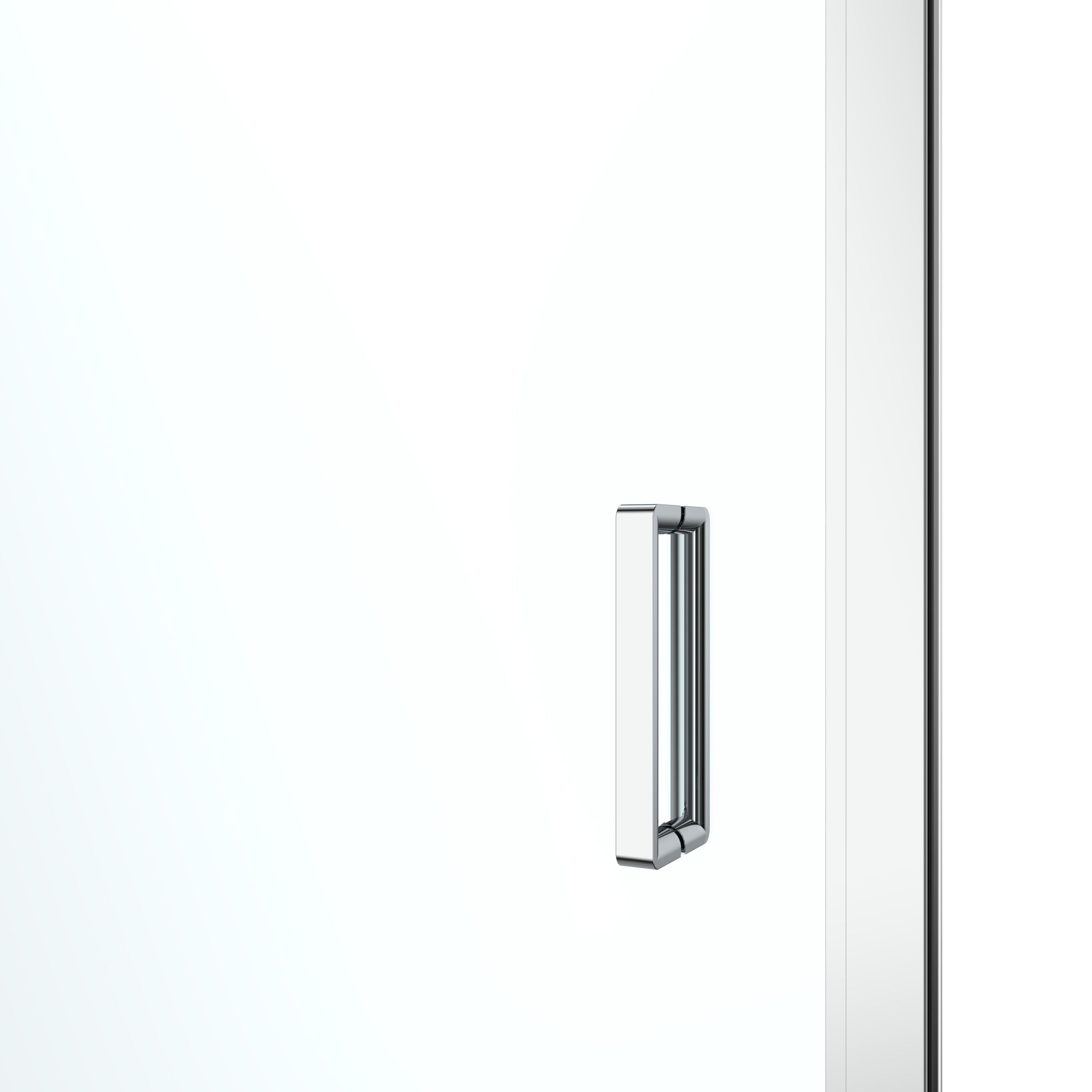 GoodHome Ledava Minimal frame Chrome effect Clear glass Half open pivot Shower Door (H)195cm (W)120cm