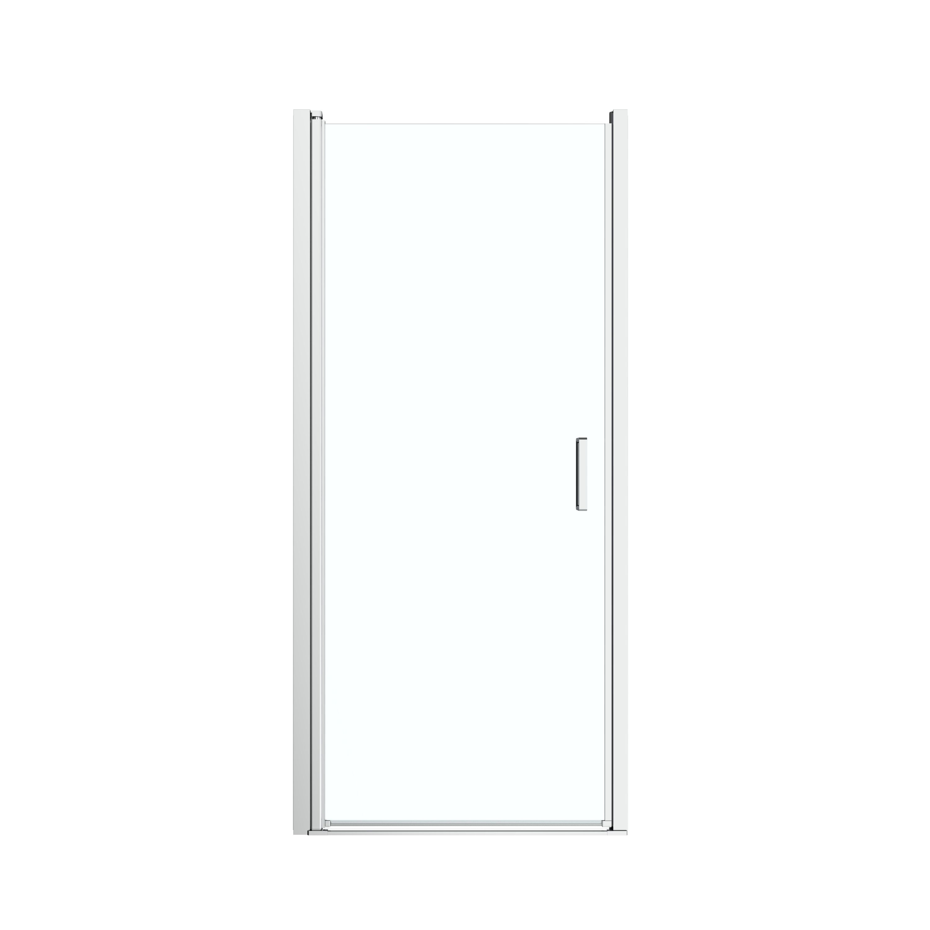 GoodHome Ledava Minimal frame Chrome effect Clear glass Pivot Shower Door (H)195cm (W)80cm