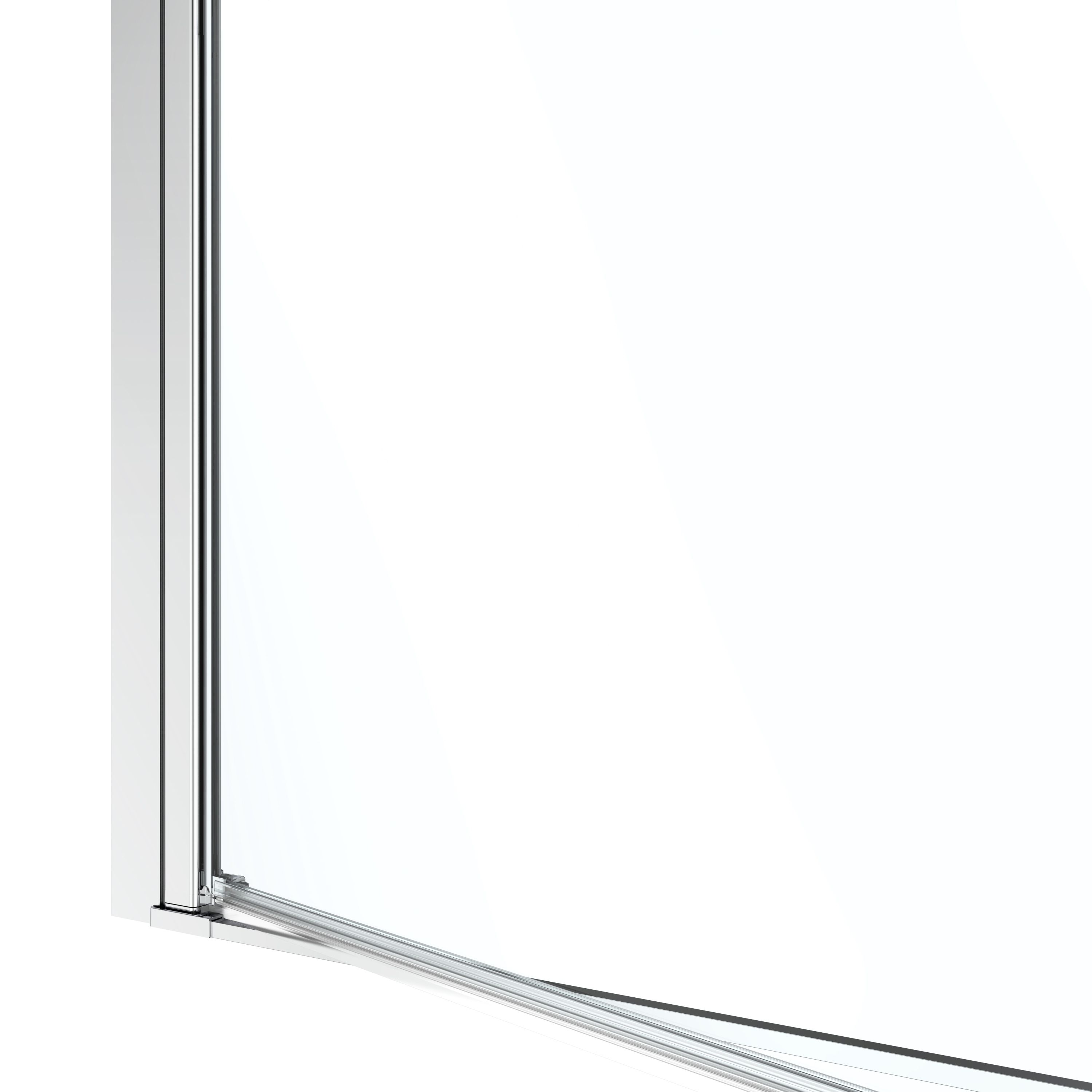 GoodHome Ledava Minimal frame Chrome effect Clear glass Pivot Shower Door (H)195cm (W)90cm
