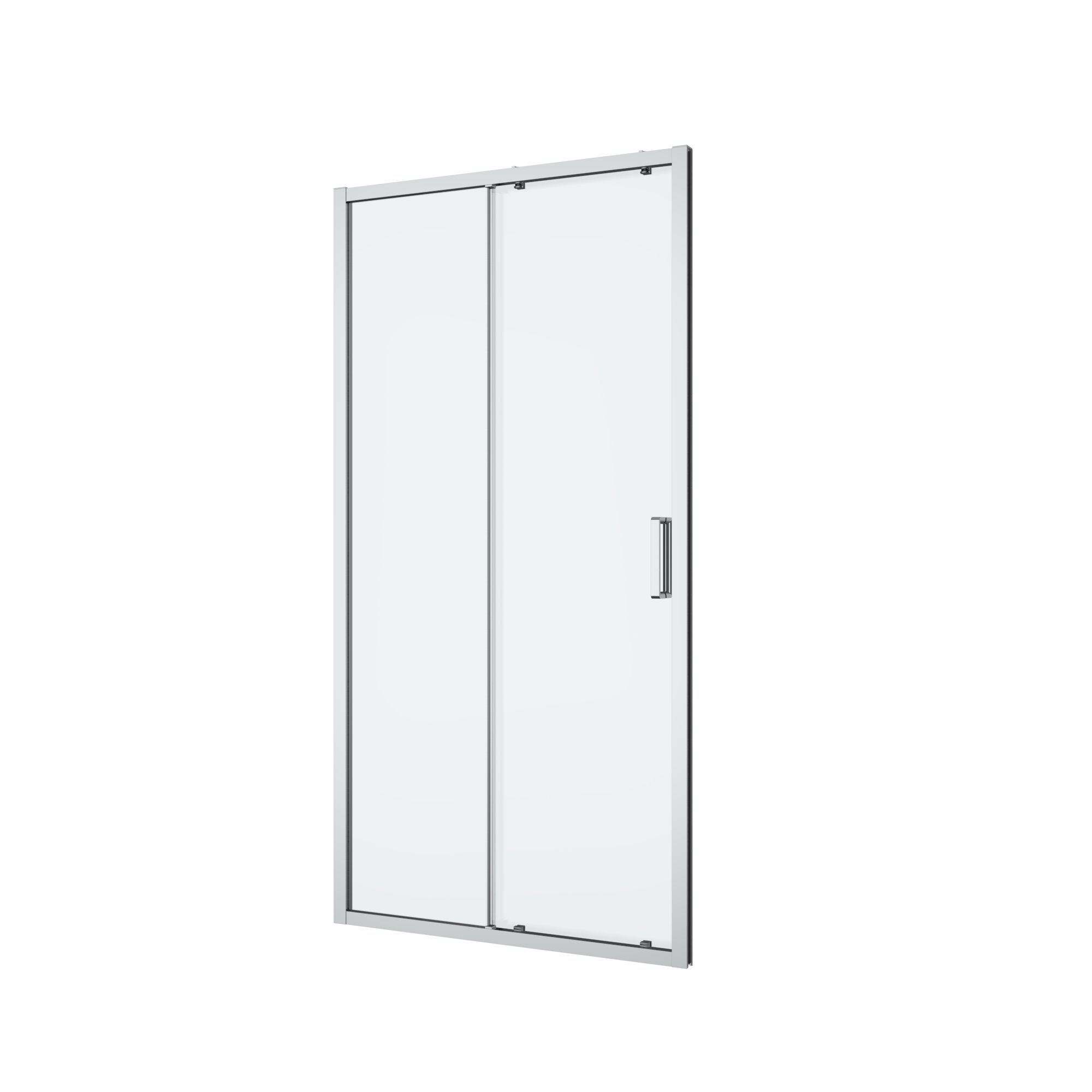 GoodHome Ledava Minimal frame Chrome effect Clear glass Sliding Shower Door (H)195cm (W)100cm