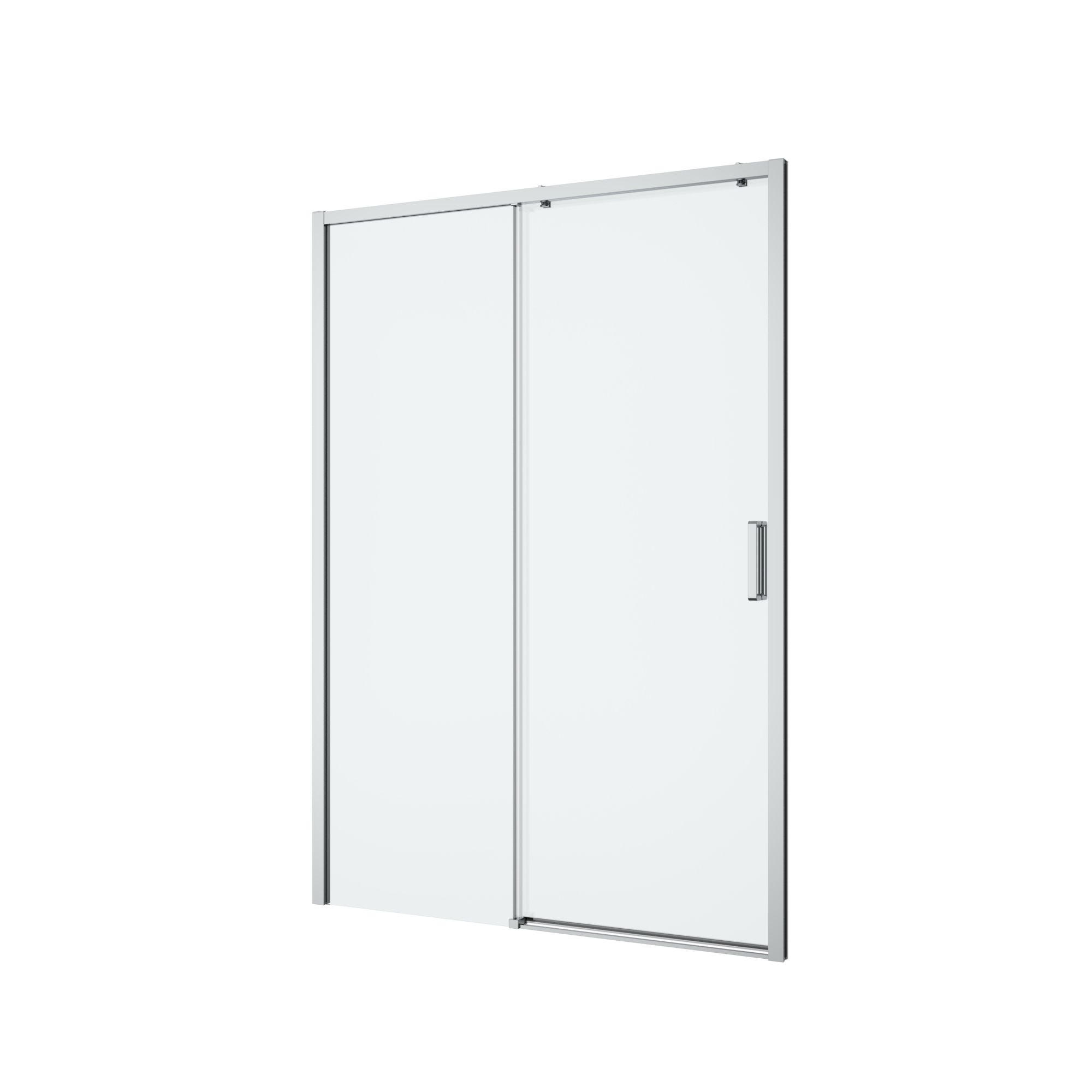 GoodHome Ledava Minimal frame Chrome effect Clear glass Sliding Shower Door (H)195cm (W)120cm