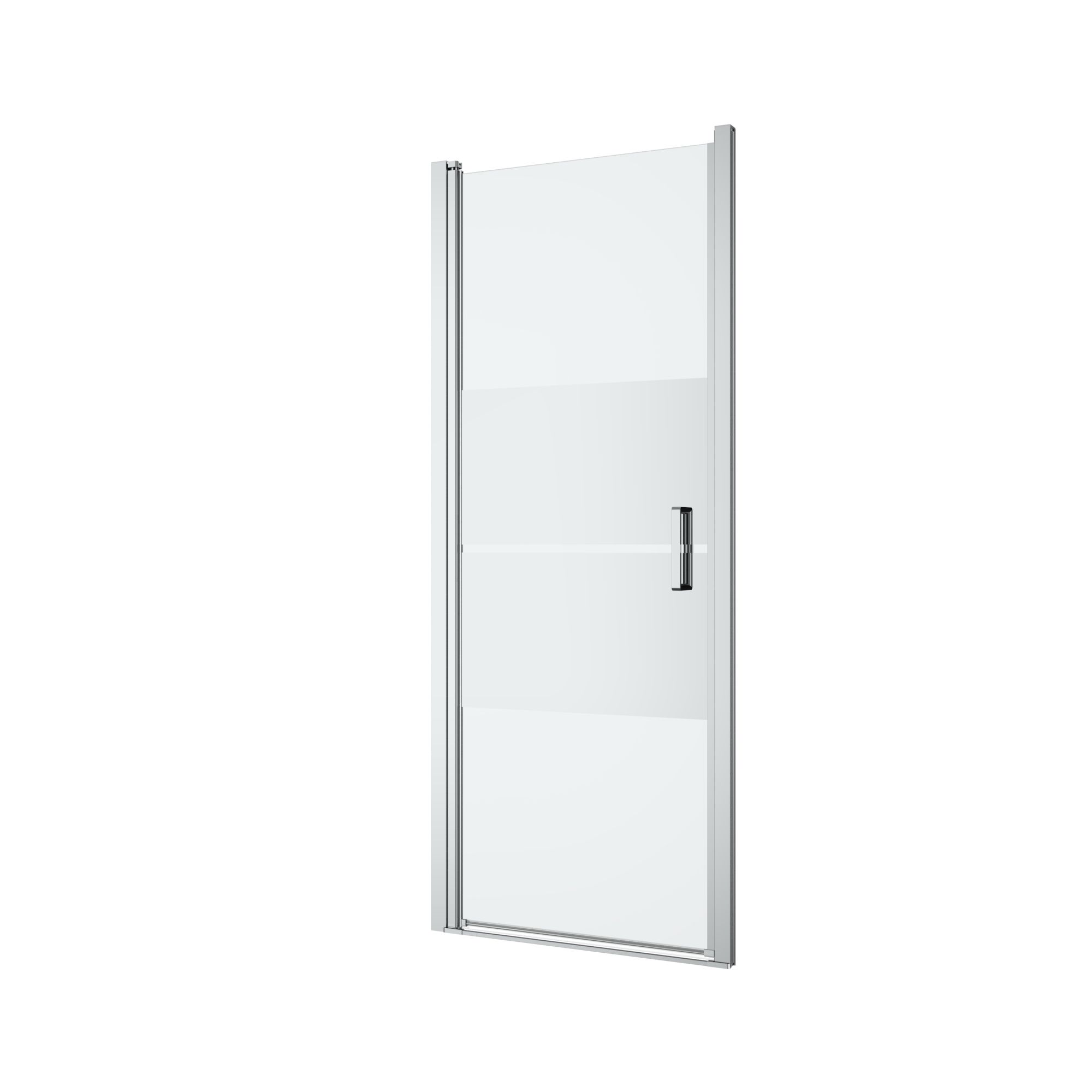 GoodHome Ledava Minimal frame Chrome effect Mirror Strip Pivot Shower Door (H)195cm (W)76cm