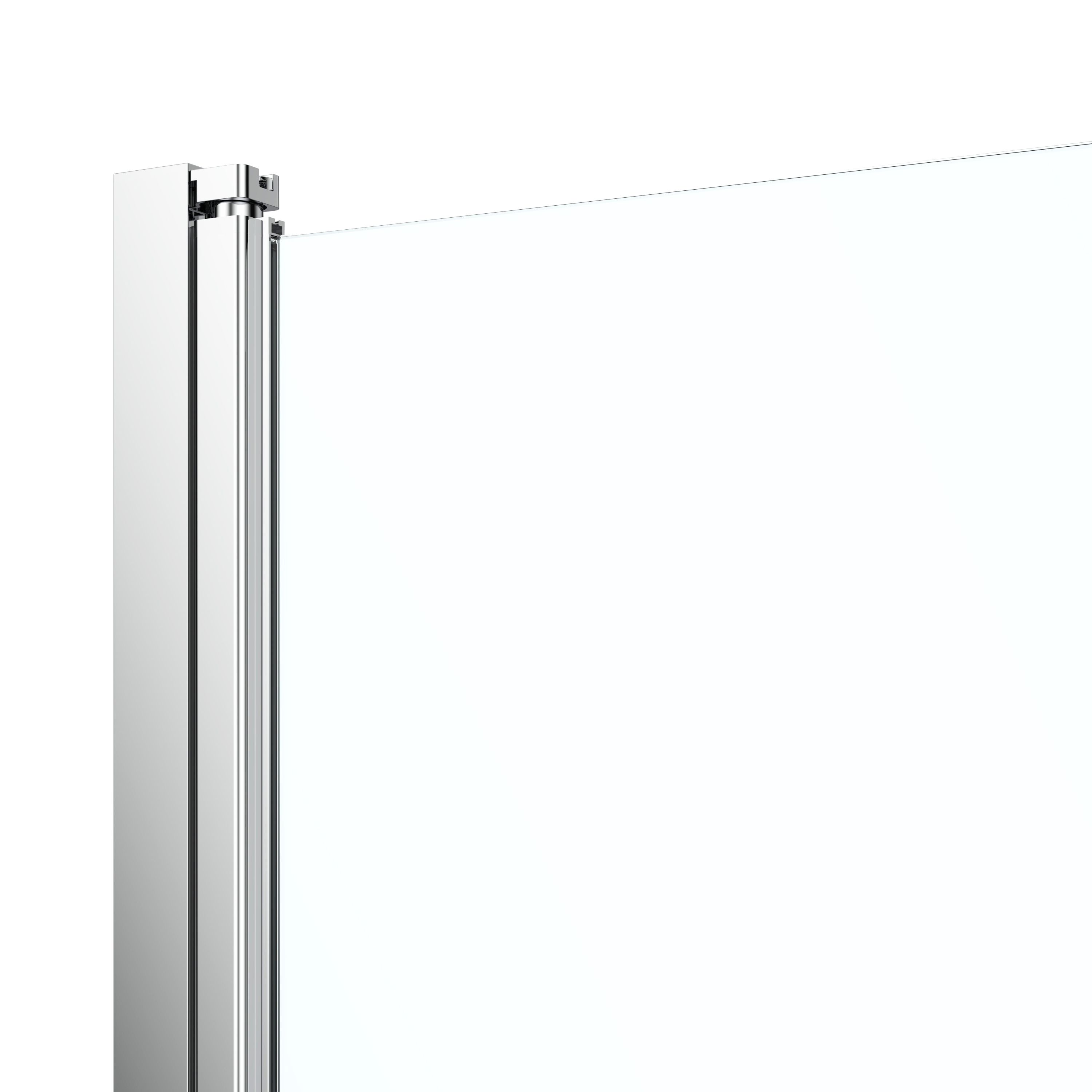 GoodHome Ledava Minimal frame Chrome effect Mirror Strip Pivot Shower Door (H)195cm (W)76cm