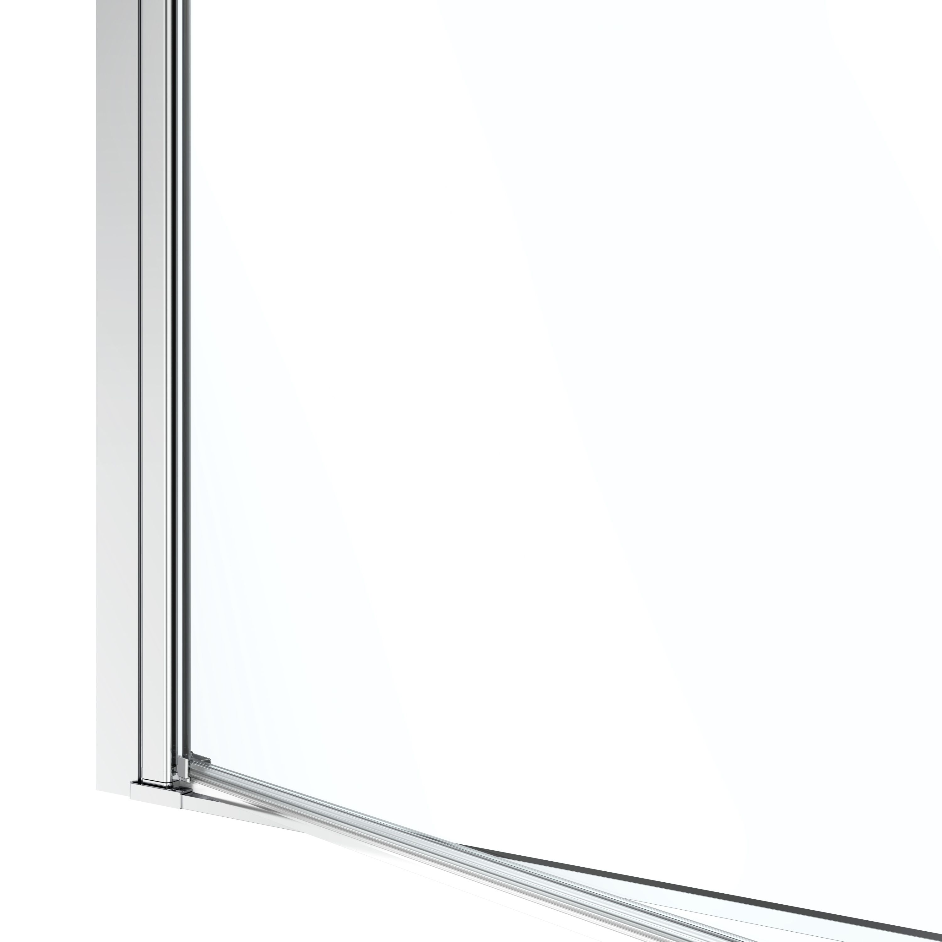 GoodHome Ledava Minimal frame Chrome effect Mirror Strip Pivot Shower Door (H)195cm (W)76cm