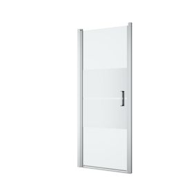 GoodHome Ledava Minimal frame Chrome effect Mirror Strip Pivot Shower Door (H)195cm (W)80cm