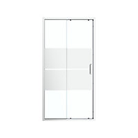 GoodHome Ledava Minimal frame Chrome effect Mirror Strip Sliding Shower Door (H)195cm (W)120cm