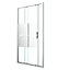 GoodHome Ledava Minimal frame Chrome effect Mirror Strip Sliding Shower Door (H)195cm (W)120cm