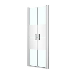 GoodHome Ledava Minimal frame Chrome effect Mirror Strip Western Shower Door (H)195cm (W)76cm