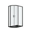 GoodHome Ledava Right-handed Offset quadrant Shower Enclosure & tray - Corner entry double sliding door (H)195cm (W)80cm (D)100cm