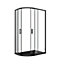 GoodHome Ledava Right-handed Offset quadrant Shower Enclosure & tray - Corner entry double sliding door (H)195cm (W)80cm (D)120cm
