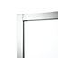 GoodHome Ledava Semi-mirrored Chrome effect Rectangular Shower enclosure - Corner entry double sliding door (W)80cm (D)120cm