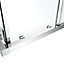 GoodHome Ledava Semi-mirrored Chrome effect Rectangular Shower enclosure - Corner entry double sliding door (W)80cm (D)120cm