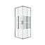 GoodHome Ledava Semi-mirrored Chrome effect Square Shower enclosure - Corner entry double sliding door (W)80cm (D)80cm
