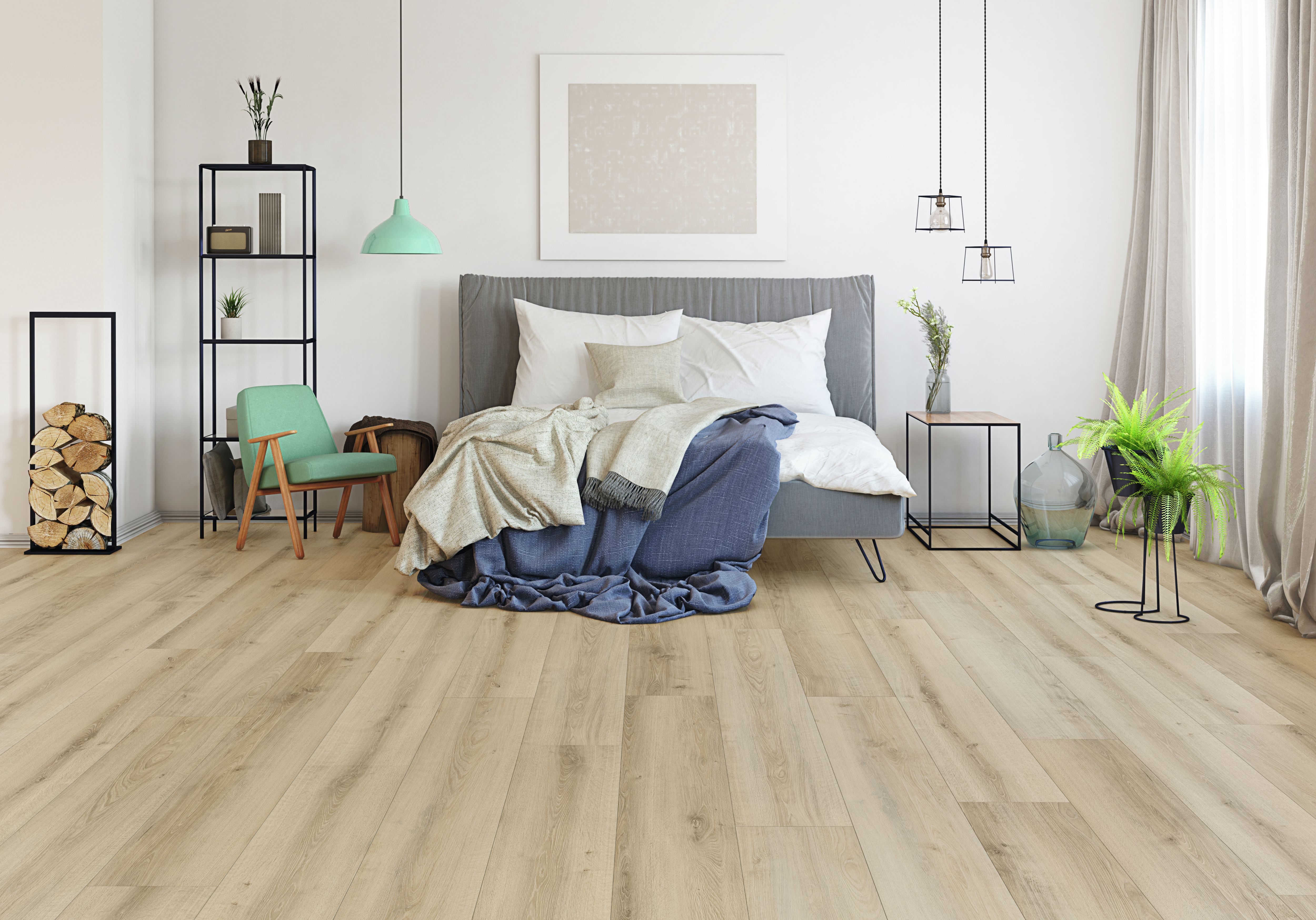 GoodHome Ledbury Oak effect Laminate Flooring, 1.799m²