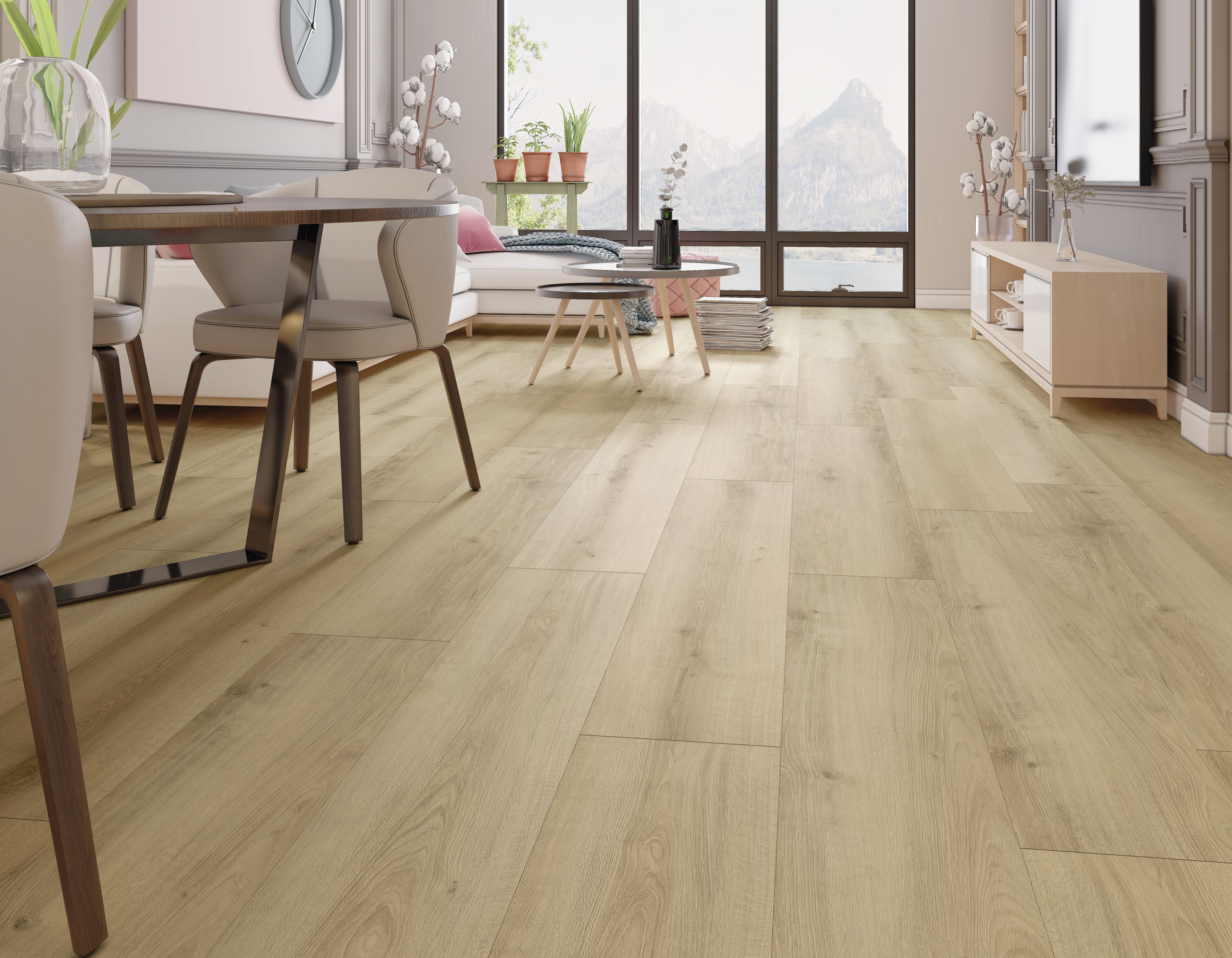 GoodHome Ledbury Oak effect Laminate Flooring, 1.799m²