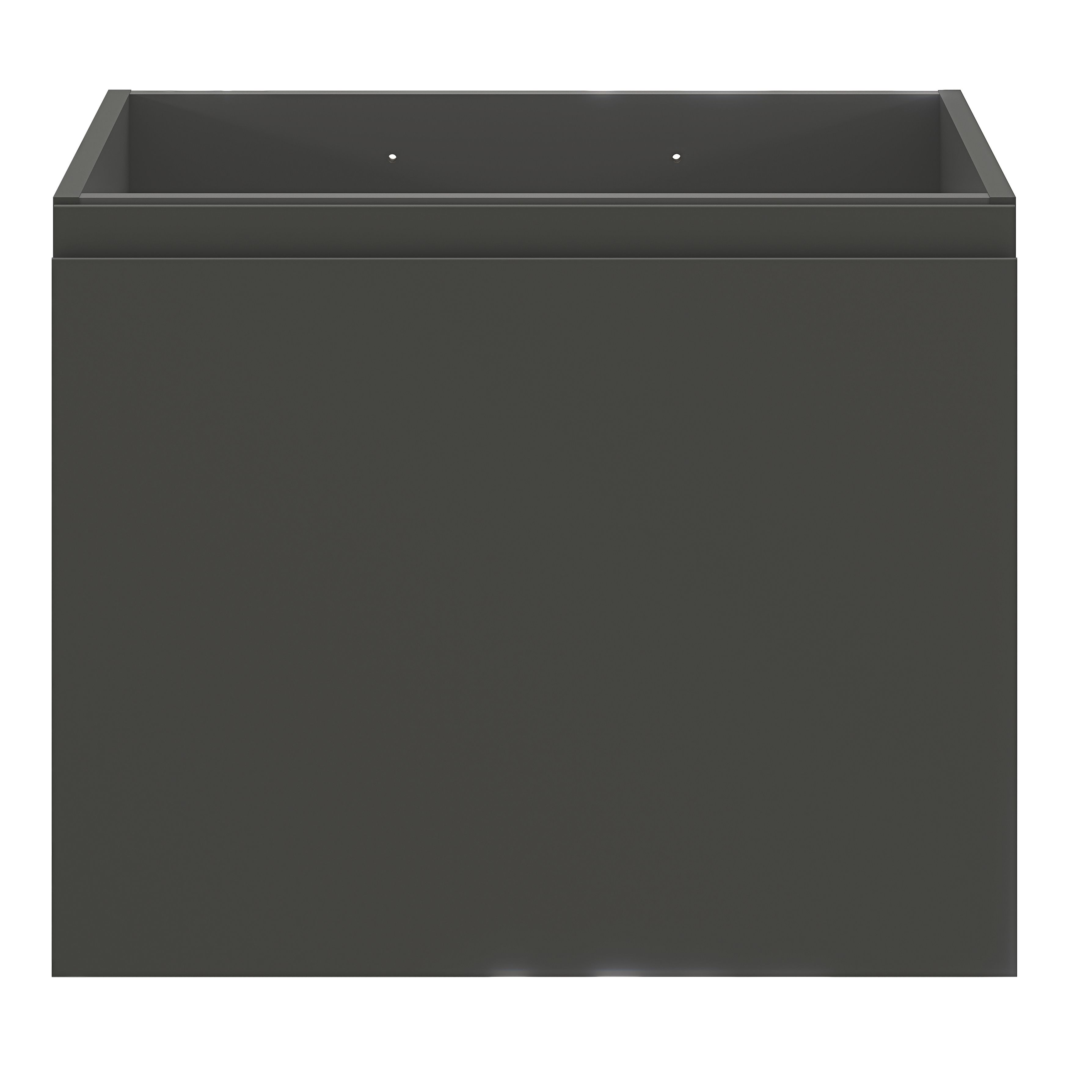 GoodHome Levanna Compact Matt Grey Single Wall-mounted Bathroom Cabinet (H)48cm (W)60cm