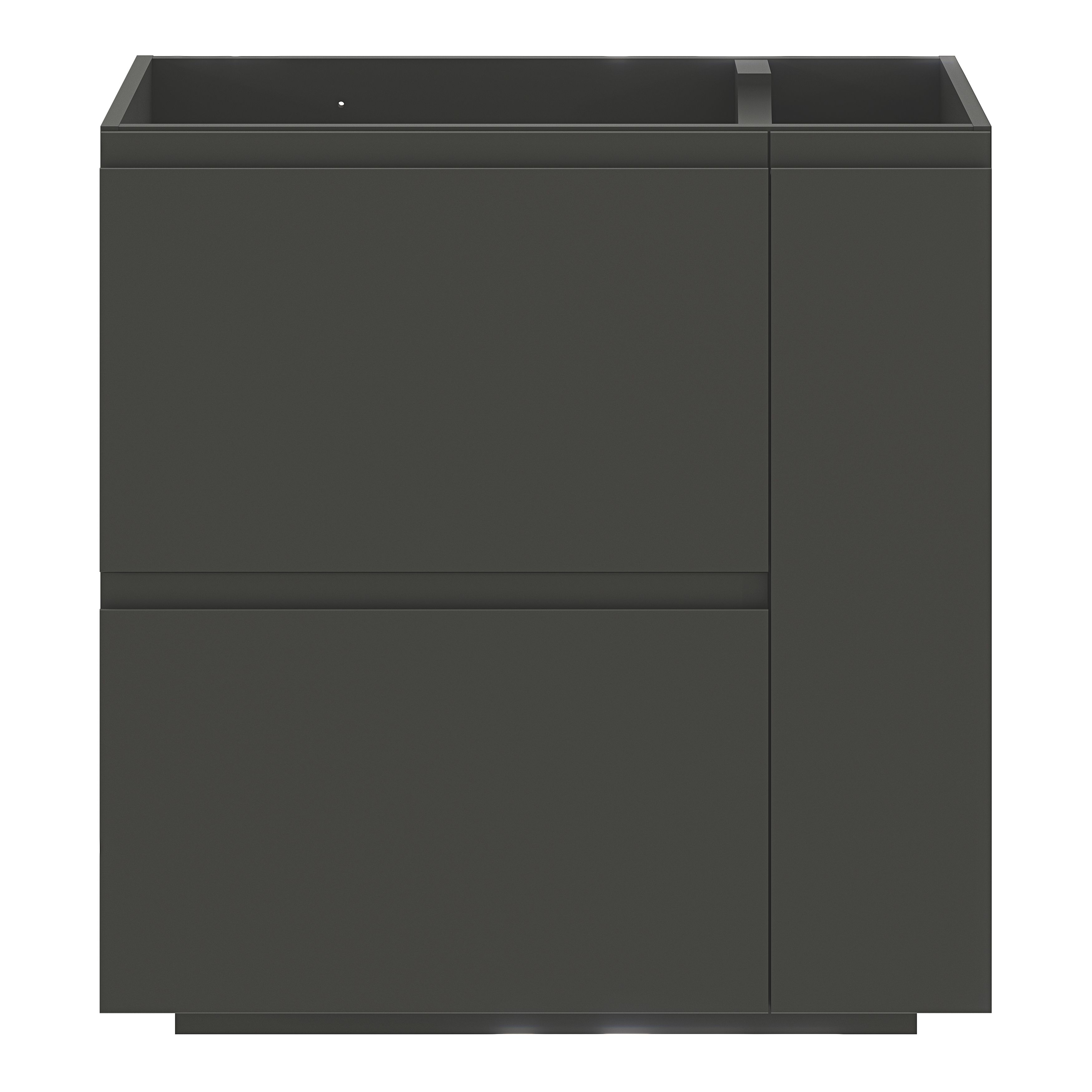 GoodHome Levanna Matt Grey Freestanding Bathroom Cabinet (H)85cm (W)80cm