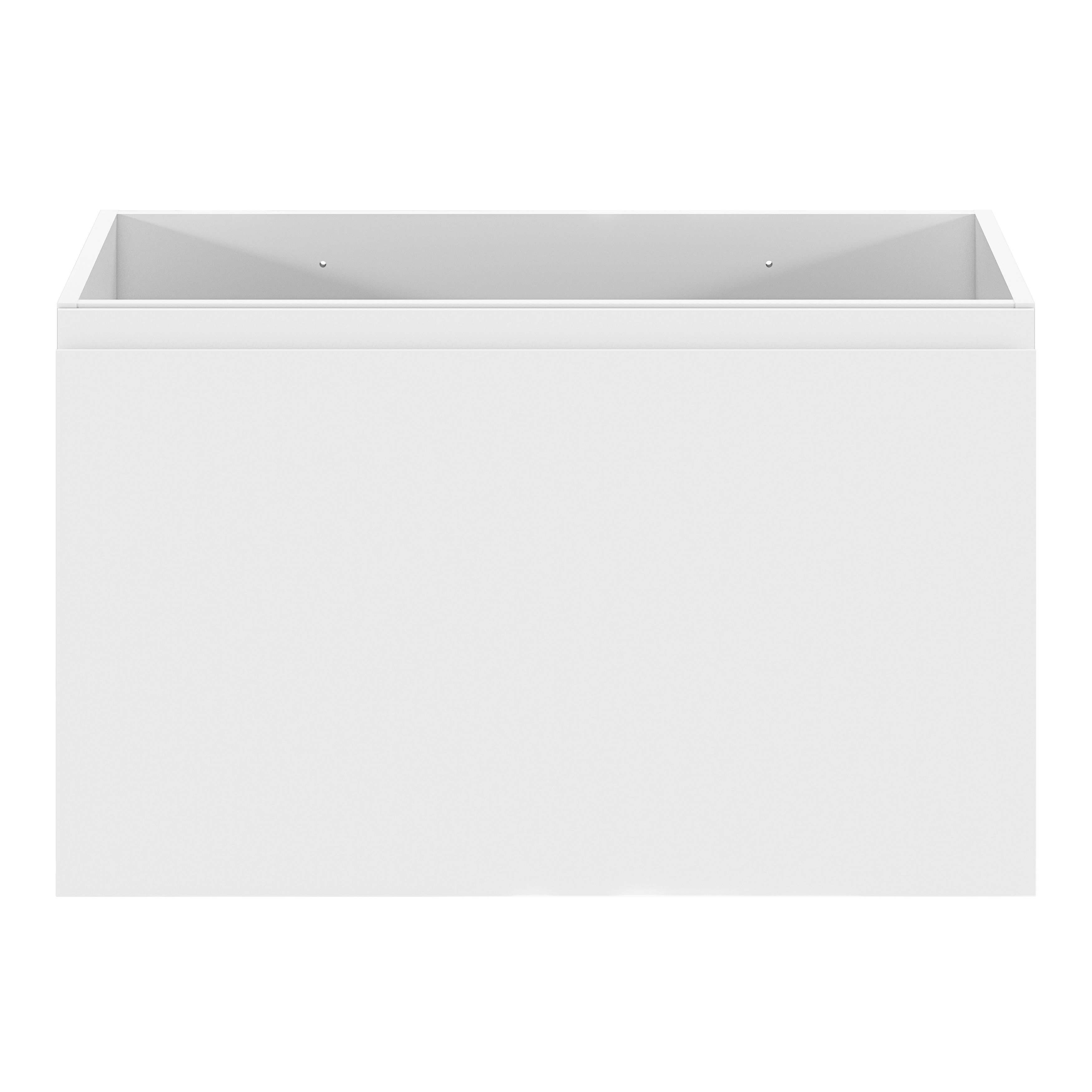 GoodHome Levanna Matt White Single Wall-mounted Bathroom Cabinet (H)48cm (W)80cm