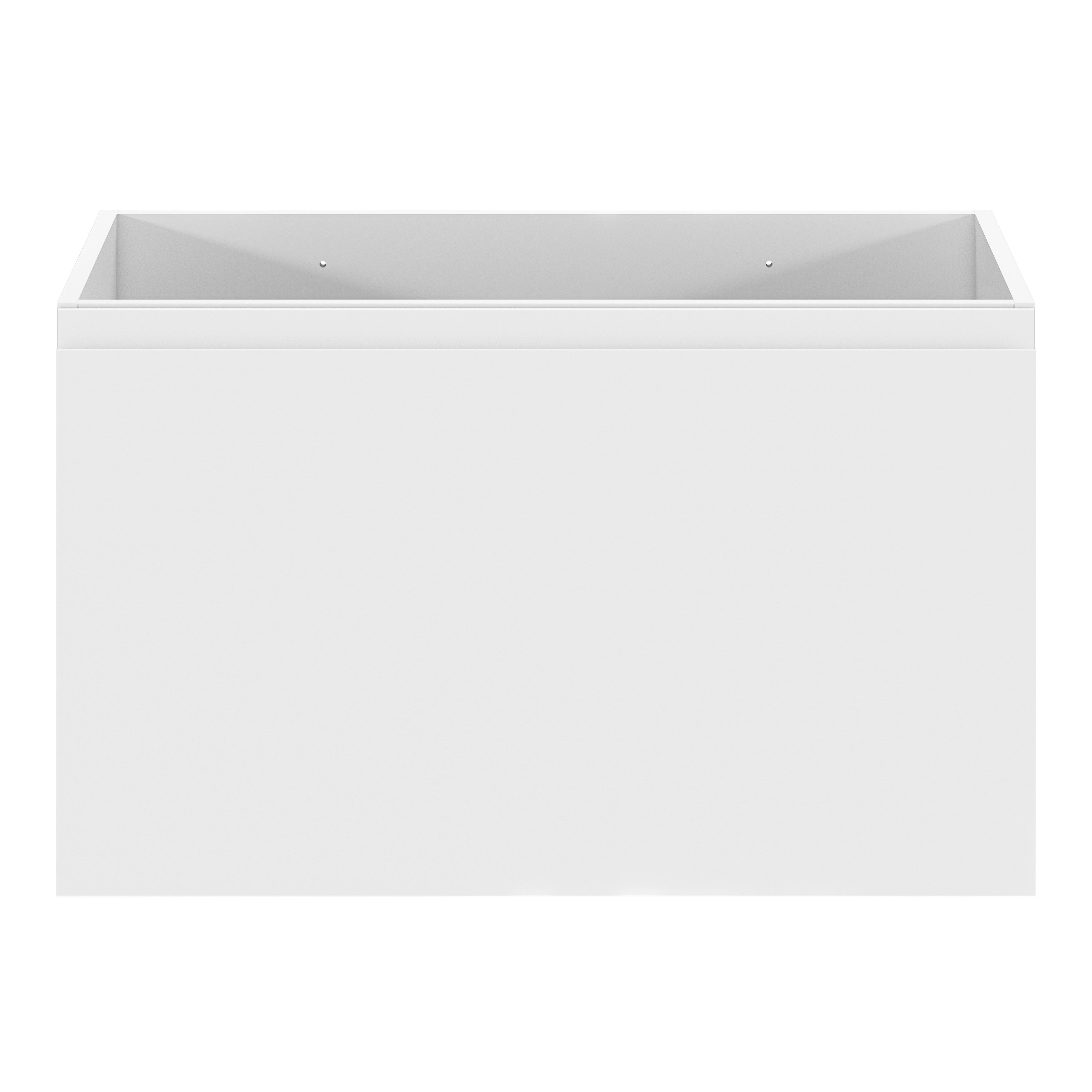 GoodHome Levanna Matt White Single Wall-mounted Bathroom Cabinet (H)48cm (W)80cm