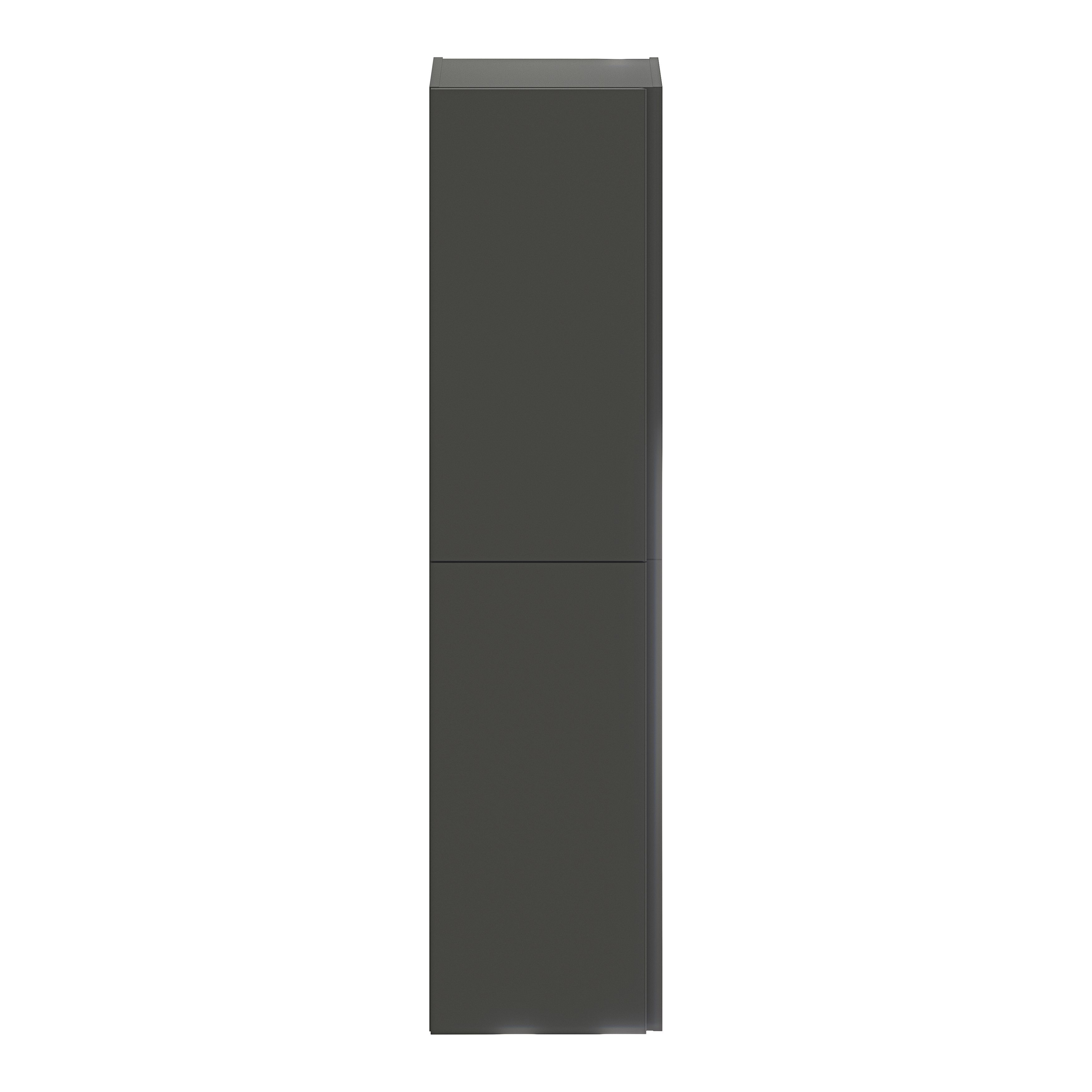GoodHome Levanna Tall deep Matt Grey Double Bathroom Column cabinet (H)160cm (W)40cm