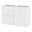 GoodHome Levanna Wide Matt White Double Freestanding Bathroom Cabinet (H)85cm (W)120cm