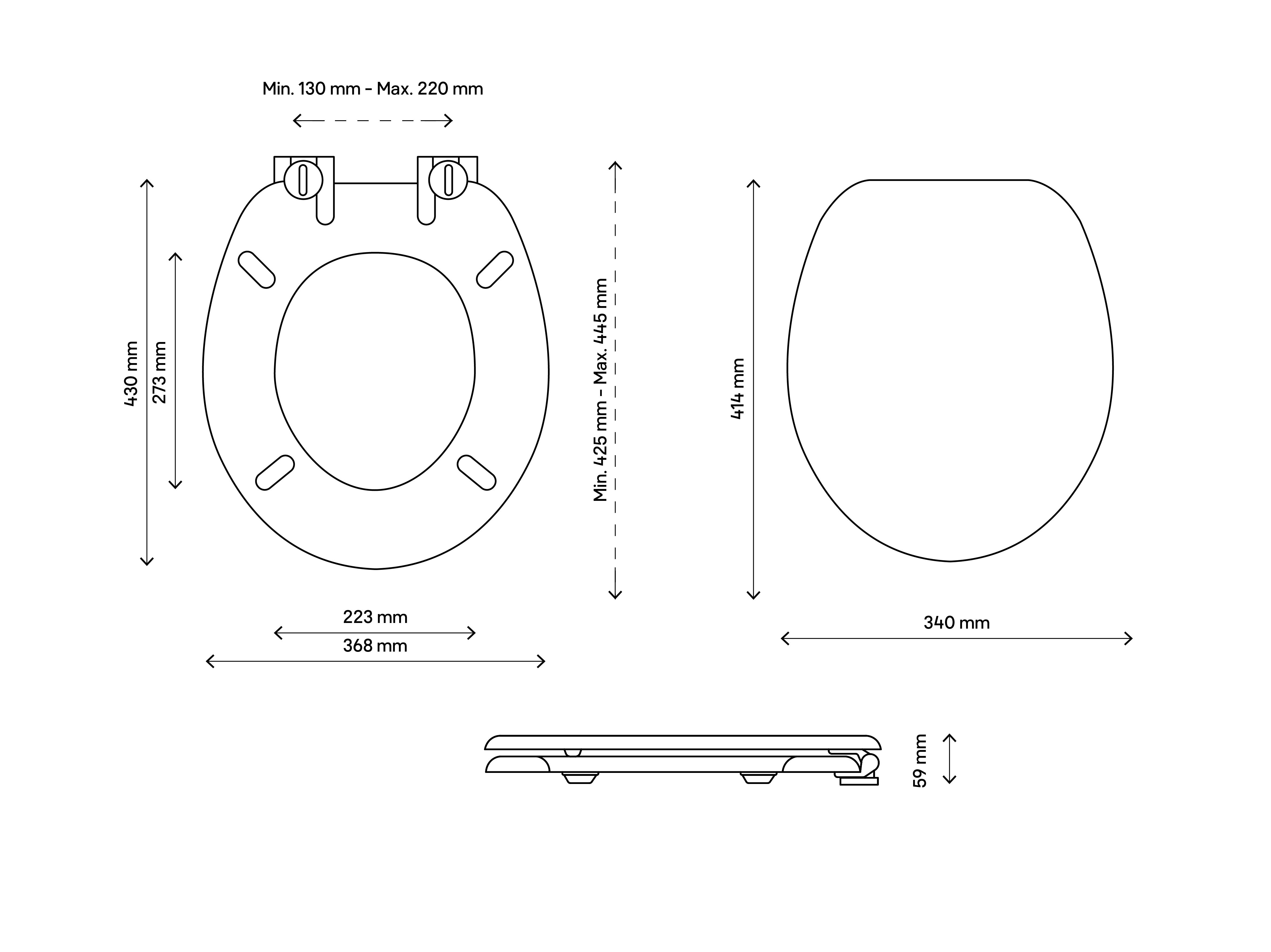 GoodHome Levanto Natural Pine effect Standard close Toilet seat