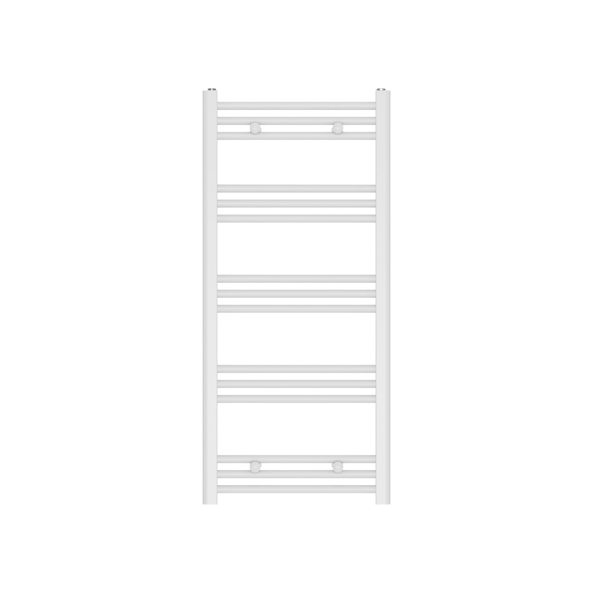 GoodHome Leyburn, White Vertical Flat Towel radiator (W)500mm x (H)1100mm