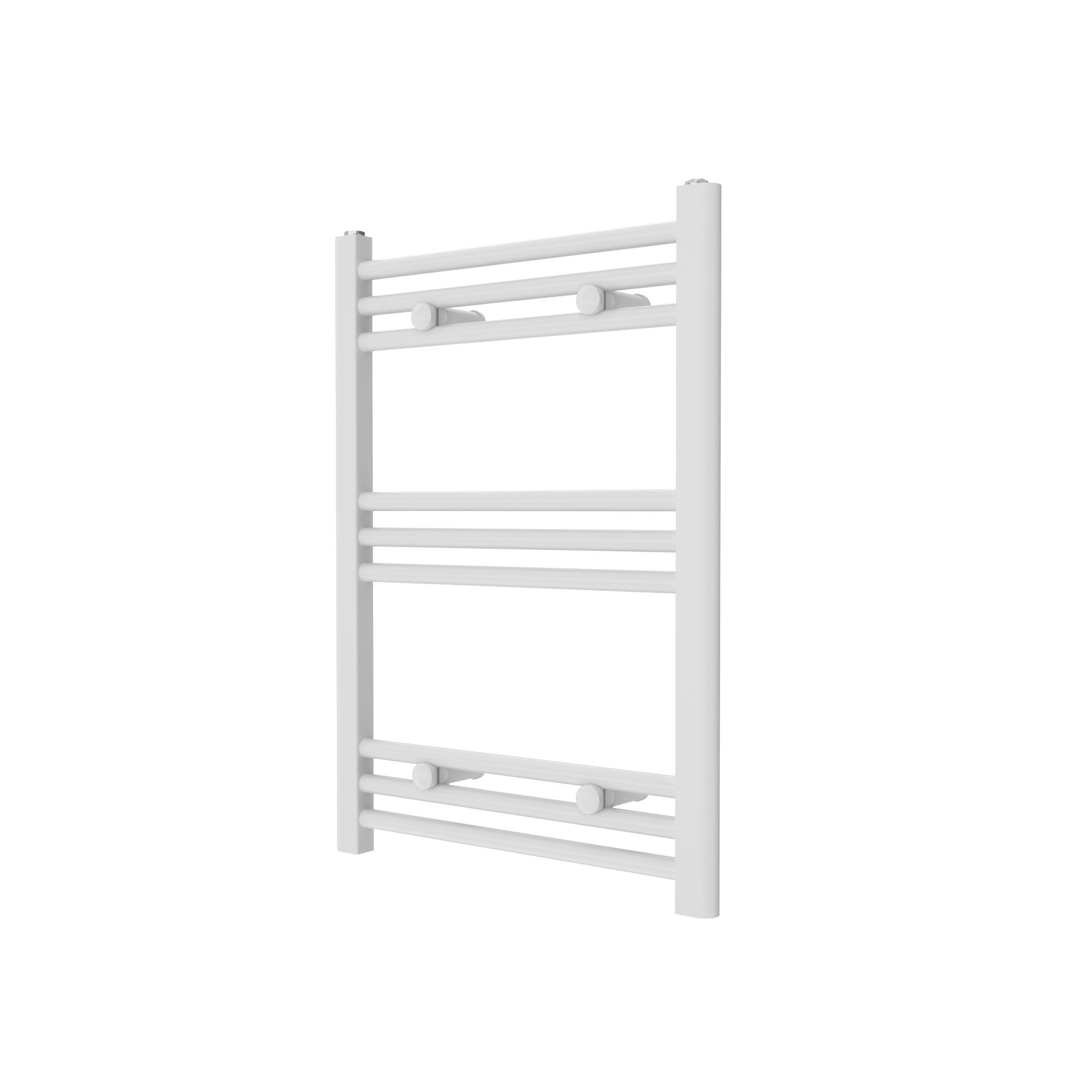 GoodHome Leyburn, White Vertical Flat Towel radiator (W)500mm x (H)700mm